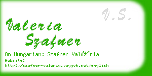 valeria szafner business card